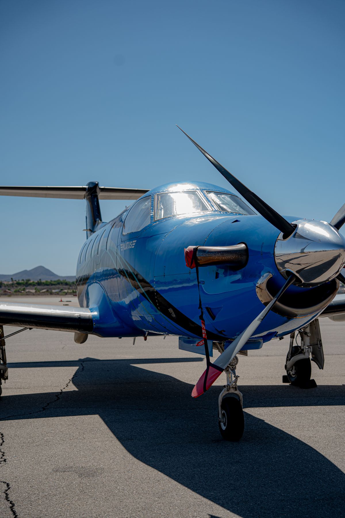 Pilatus PC-12 on the ramp