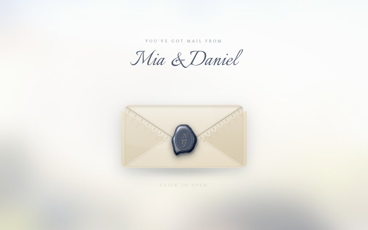 Cover of a wedding invitation site